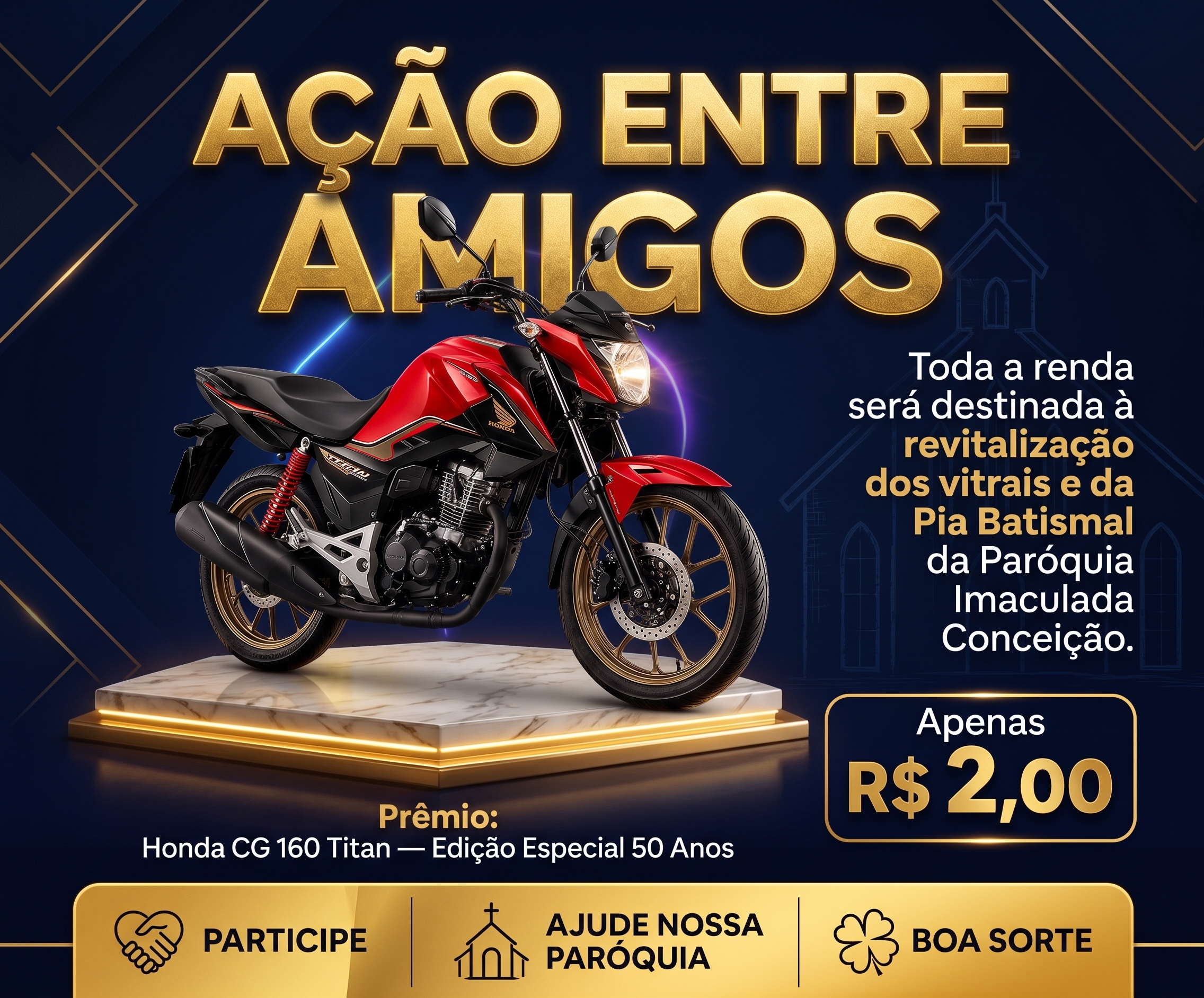 Imagem de divulgação da rifa